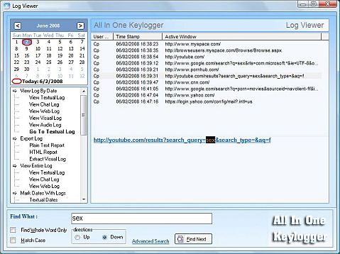 All-in-one Keylogger web log viewer