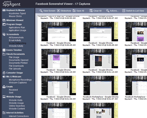 Spytech SpyAgent Stealth Edition - Средство просмотра скриншотов