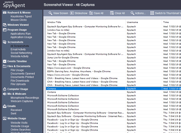Spytech SpyAgent Stealth Edition - Средство просмотра скриншотов