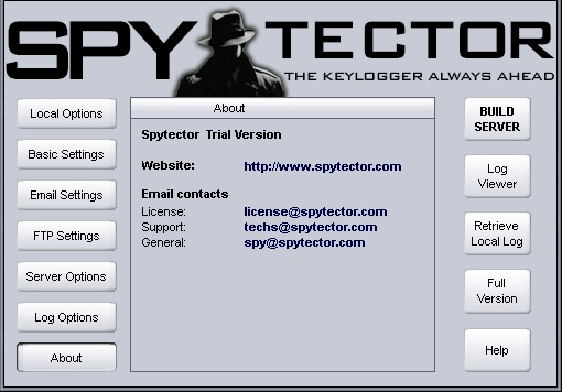 Spytector Trial Version info